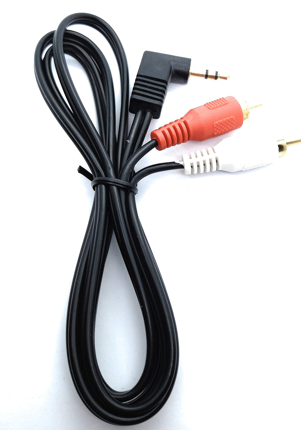 DRUT 3.5mm to RCA Jack Right Angled AUX Stereo Audio Cable Gold Plated Connectors