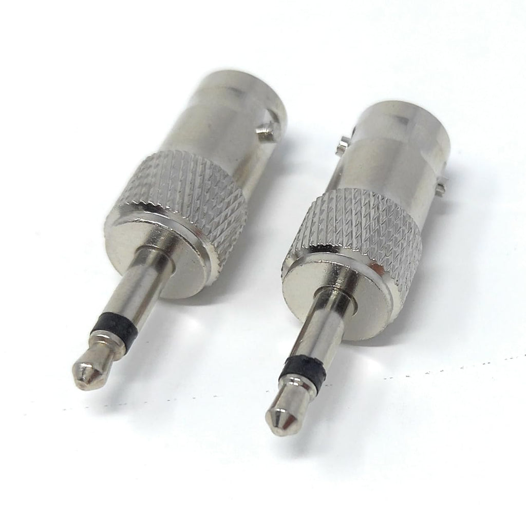 DRUT BNC Socket to 3.5mm Male Mono Jack Plug Composite Coax Cable Adapter