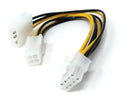 15cm 4 Pin ATX & 4 Pin LP4 Molex to 8 Pin EPS, CPU Power Cable Adapter 0.5ft