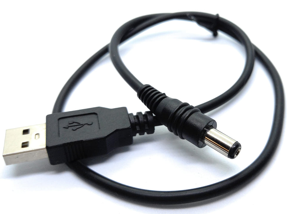 DRUT USB to 2.1mm x 5.5mm 2.0 5v 2A 2000mA DC Power Cable