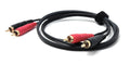DRUT 2 x RCA Audio Cable – Stereo Male to Male Lead with Gold-Plated Plugs for Amplifier, Active Speakers, Subwoofer, Turntable, HiFi & Home Audio Systems