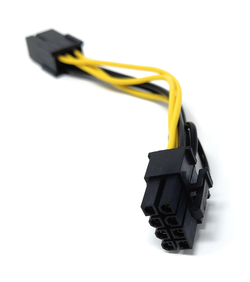 DRUT 10cm 6-Pin PCIe to 8-Pin PCIe Adapter Power Cable, Video Graphics Card Power PCI Express Lead Adapter