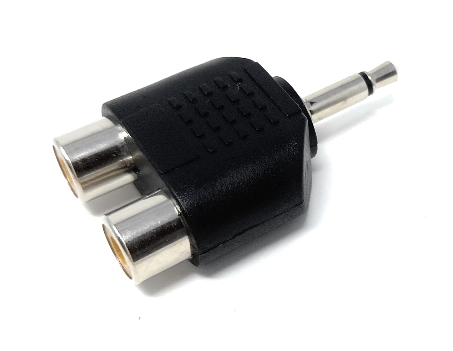 DRUT 3.5mm MONO Jack to 2 x RCA Female Phono Connectors Plugs Audio Video Cable Adapter