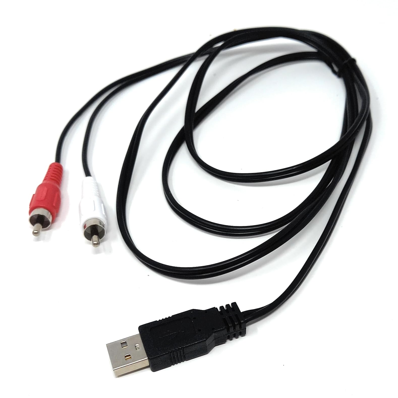 DRUT USB to RCA Audio Cable, 1.5M Male to 2 RCA Male Stereo Converter, Adapter for PC, Laptop, Speaker, DVD Player, Home Sound Systems