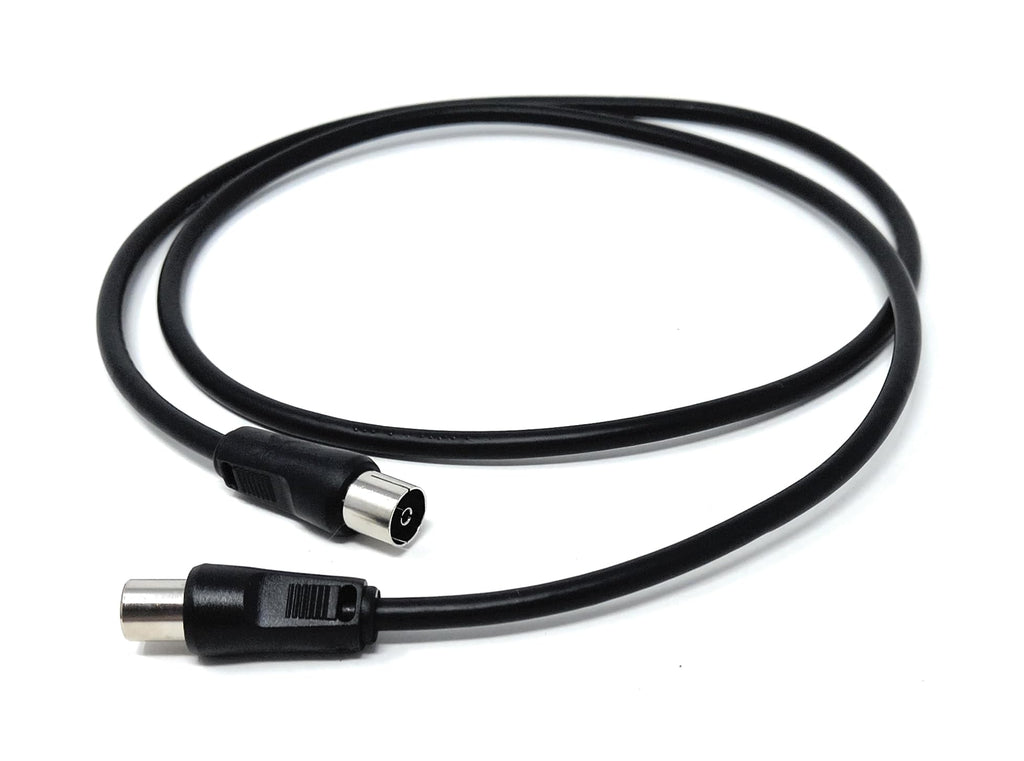 TV Aerial Cable – Male to Female Coax Lead with Nickel Connectors, RF Antenna Extension Lead for Freeview, DVB-T, HDTV, and Set-Top Boxes