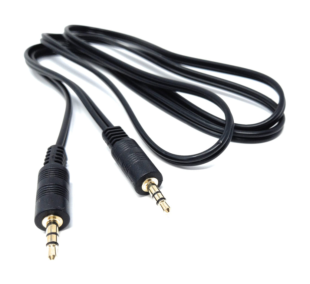 DRUT 3.5mm to 3.5mm Stereo Audio AUX Cable Gold Connectors, Small 3 pin Jack to Jack Speaker Lead
