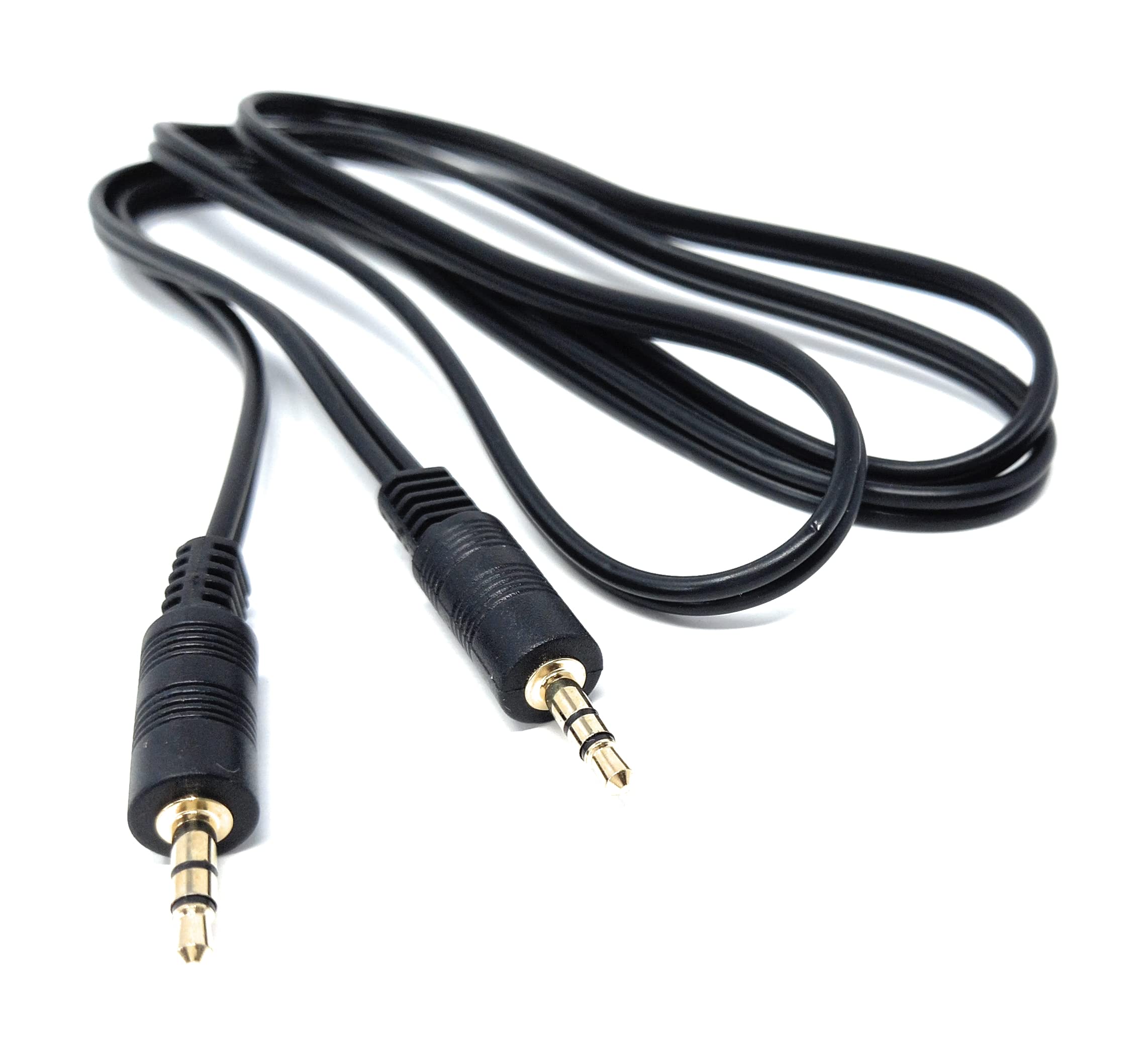 DRUT 3.5mm to 3.5mm Stereo Audio AUX Cable Gold Connectors, Small 3 pin Jack to Jack Speaker Lead