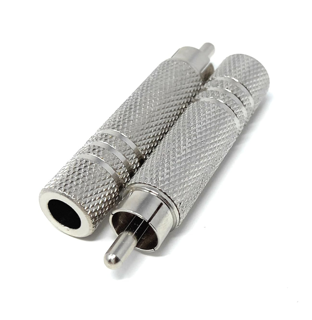 DRUT 6.35mm Mono Jack Socket to RCA Male Phono Plug Cable Adapter Converter Metal