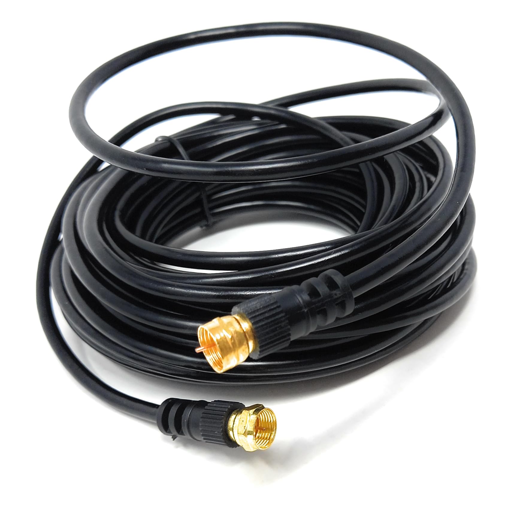 DRUT F-Type Male to Male Coax Coaxial Cable, Extension 75ohm Cord Wire Compatible with Satellite Dish, TV Antenna, Freeview TV, DVD, VCR, SKY HD, Virgin, BT