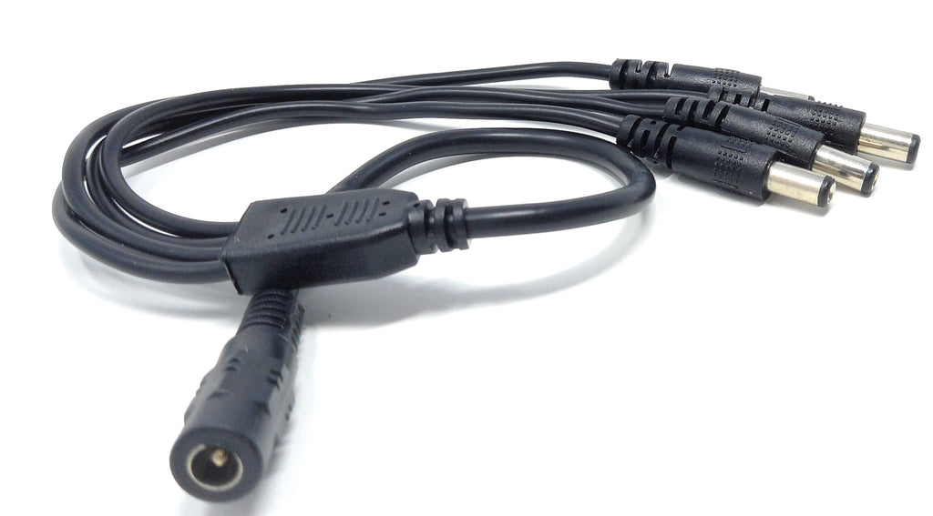 DRUT 5.5mm to 2.1mm DC Power Splitter Lead Adapter 12V PSU to LED, CCTV Camera Cable