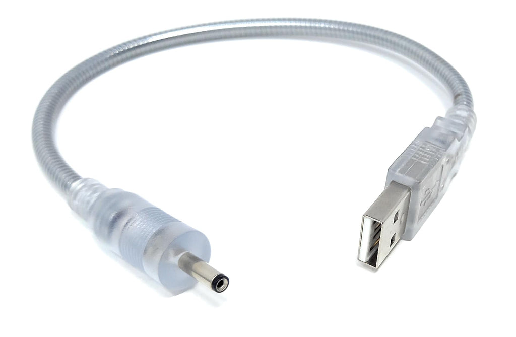 DRUT 30cm USB-A to 3.5mm x 1.35mm Barrel Jack Male DC Power Charger Adapter Cable (Metal Shelding) 1ft