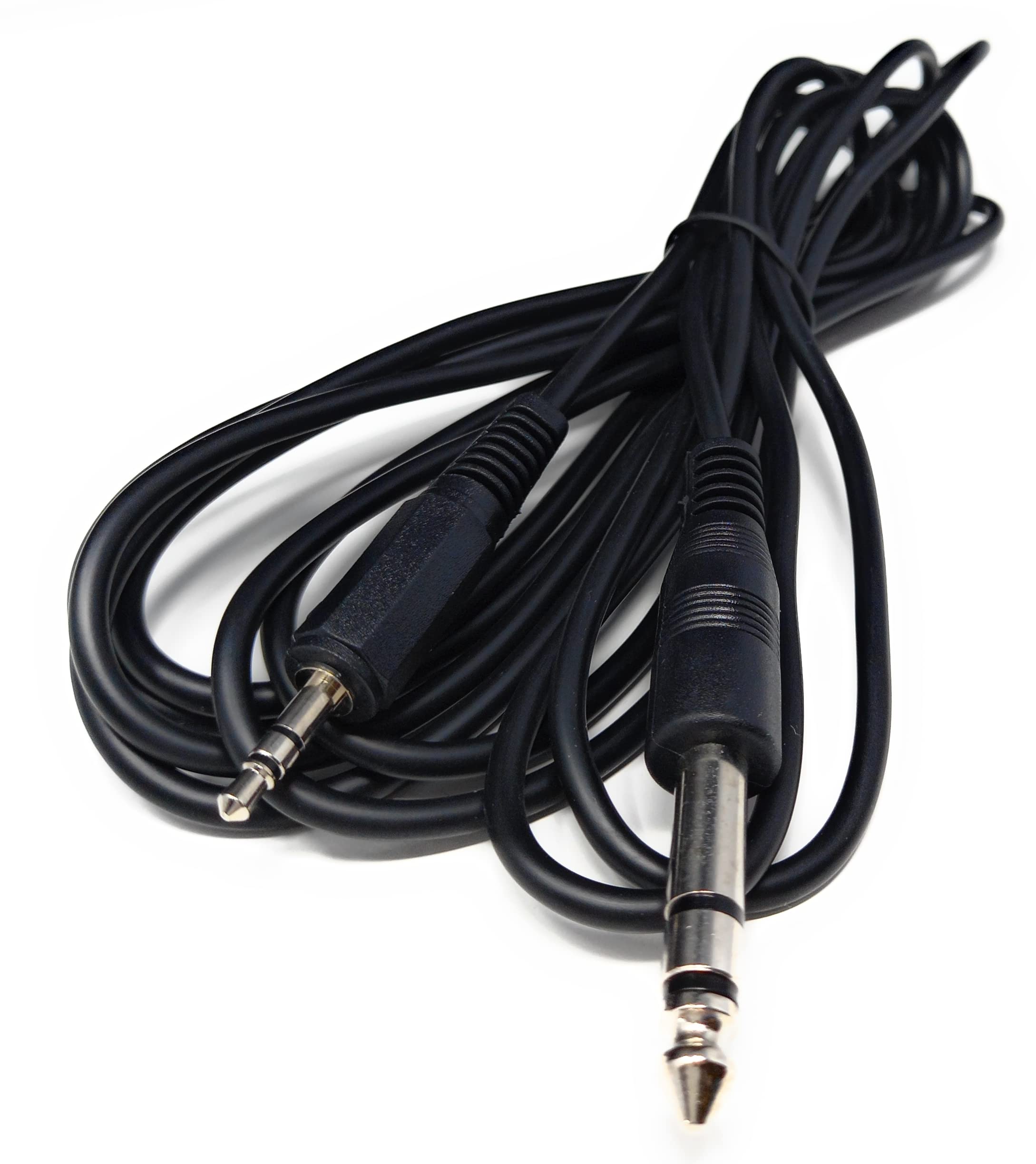 DRUT 3.5mm to 6.35mm (1/4") Stereo Jack Plug to Plug, Male to Male Audio Lead Cable