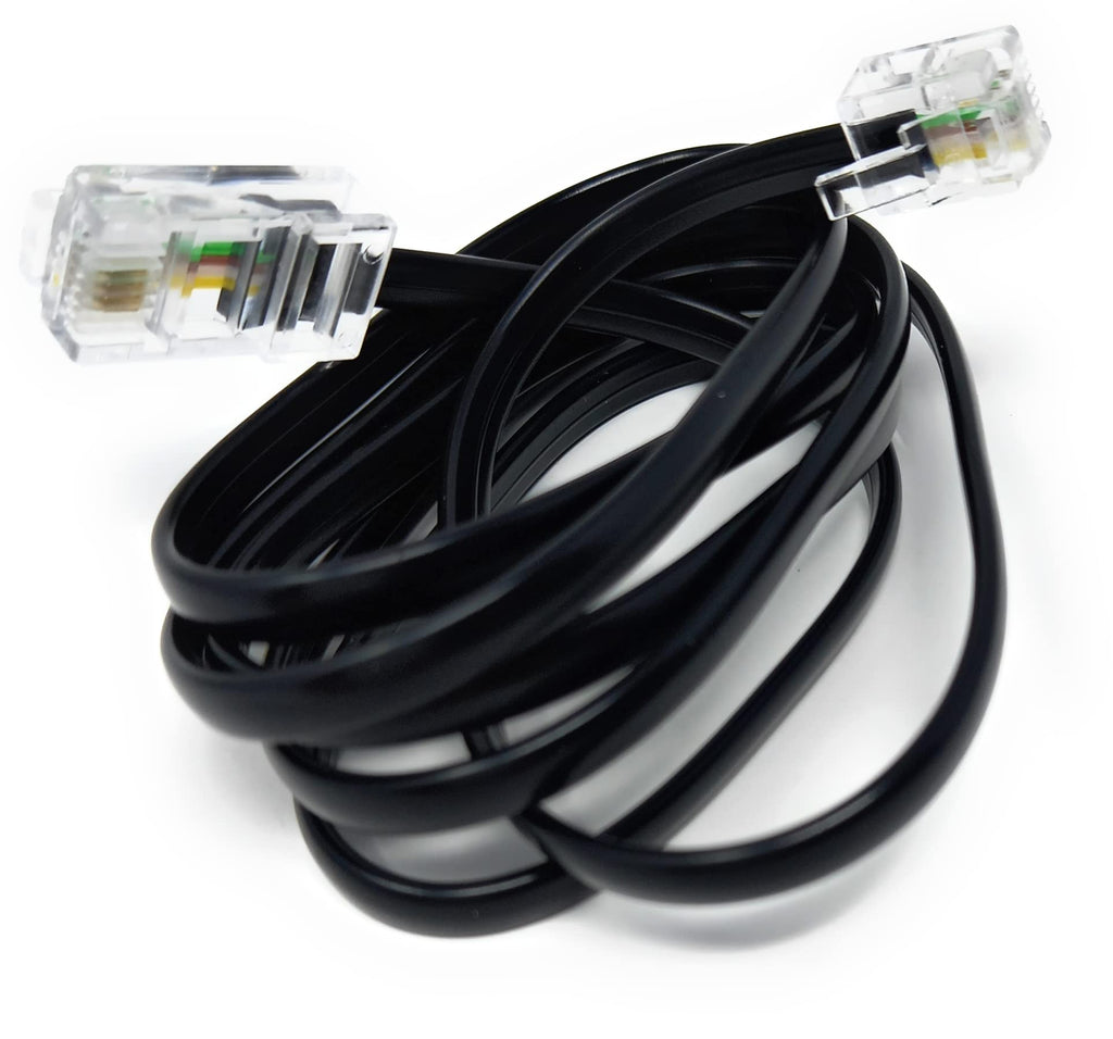 DRUT Flat RJ11 to RJ45 Male to Male 4 wire Broadband, Modem Cable Lead