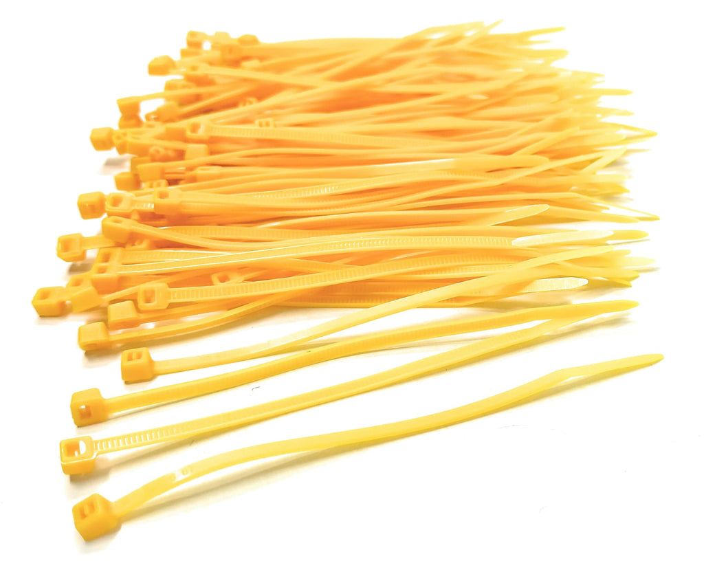 Nylon Cable Ties, 100mm x 2.5mm, Pack of 100, Plastic Zip Tie Wraps, Self-Locking