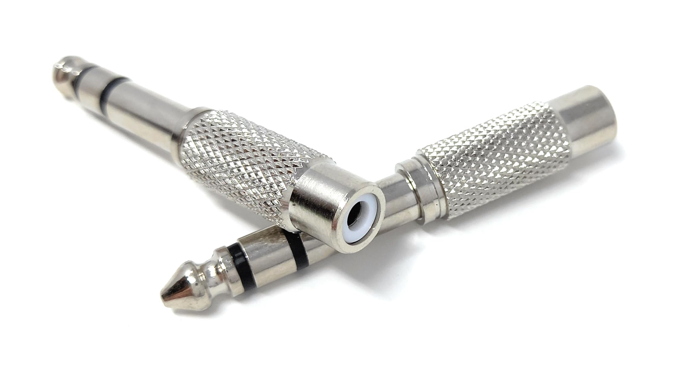 DRUT 6.35mm Stereo Jack to RCA Phono Socket Cable Adapter