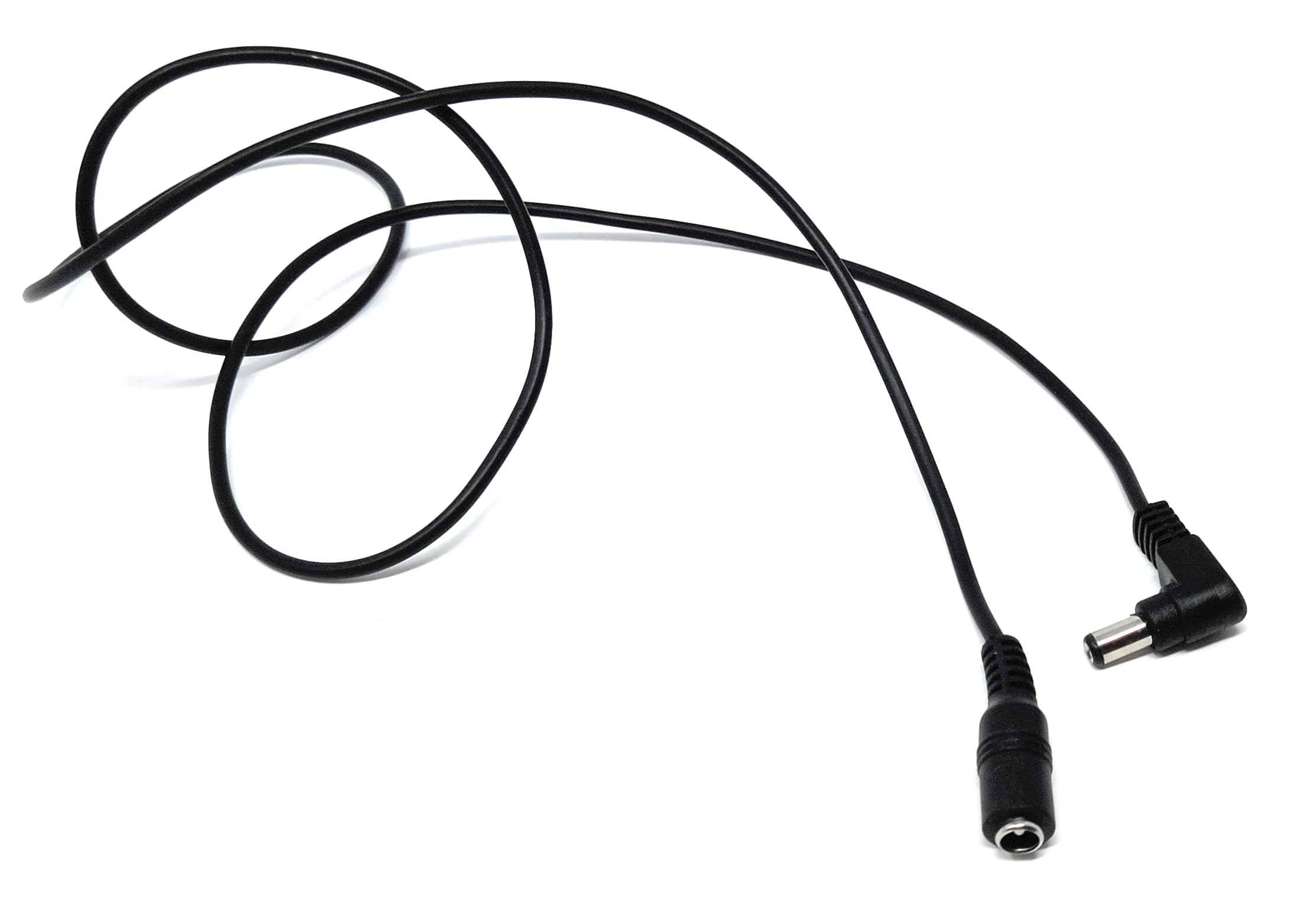 DRUT 5.5mm x 2.1mm Right Angled DC Power Male to Female Lead for Security Camera, LED Strip, CCTV IP Surveillance, Solar Panel, Music Instruments Extension Cable