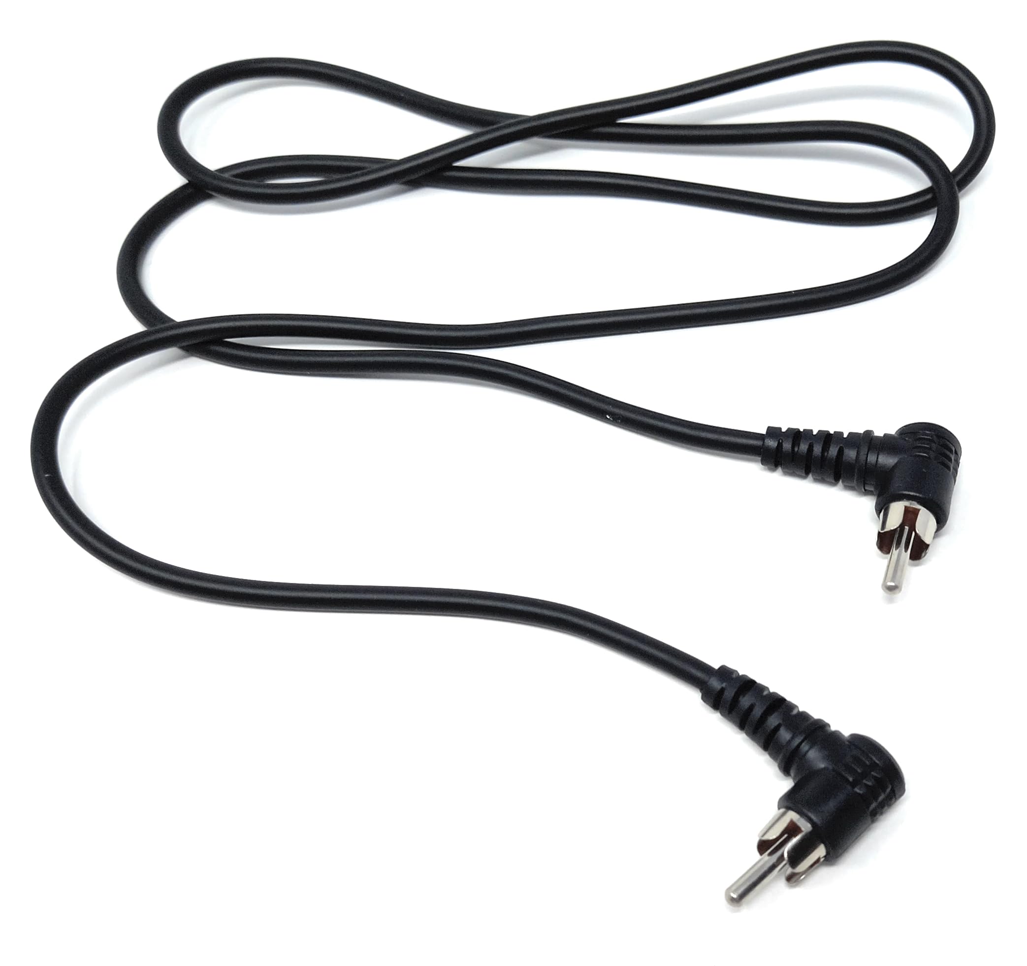 DRUT 1m Single RCA to RCA Phono Audio Video Cable, 90 Degree Right Angle Lead 3.3ft