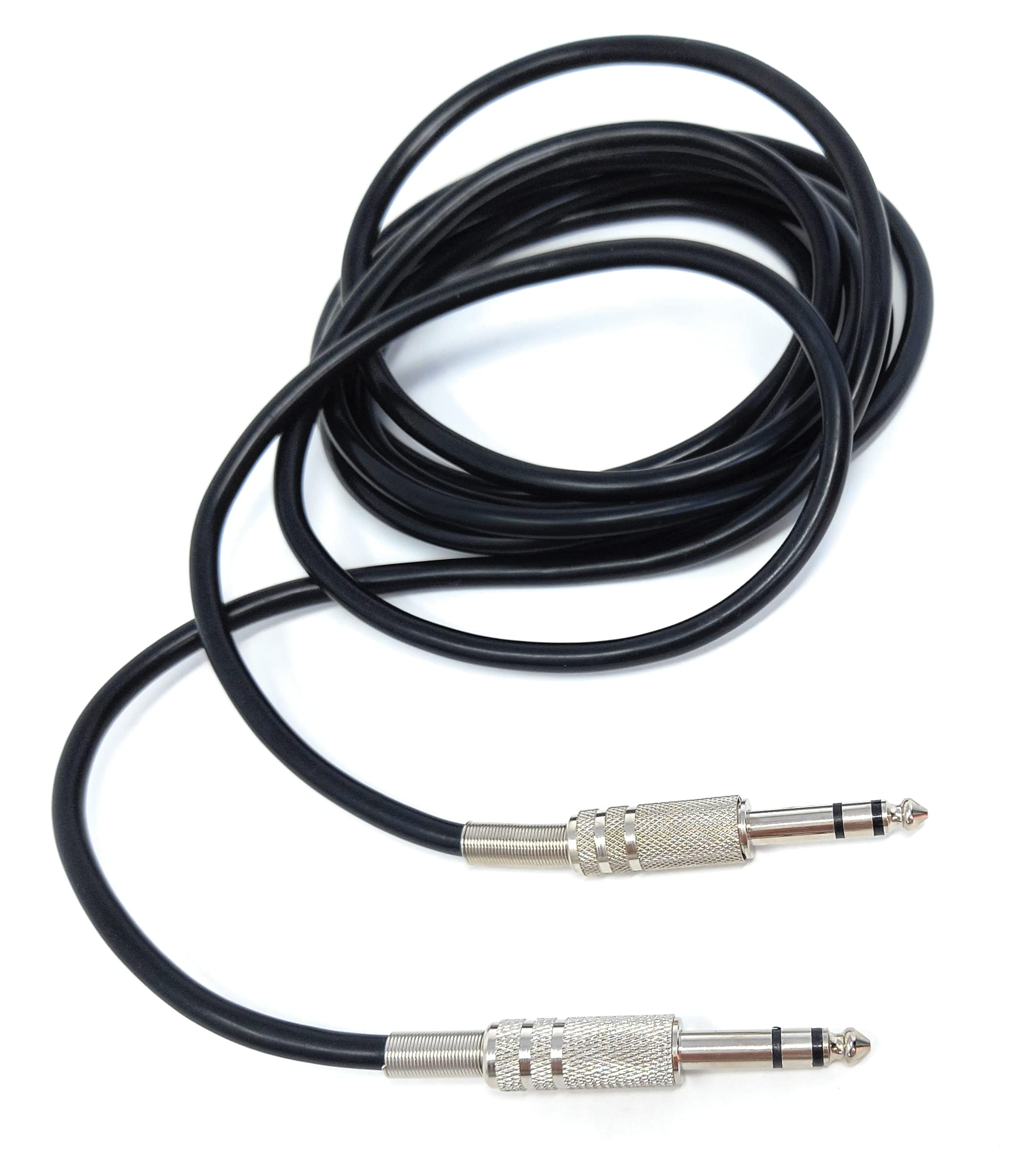 DRUT 6.35mm Male to 6.35mm Male Stereo Audio Cable, 1/4" TRS Connectors For Professional Music Instruments & Home Audio