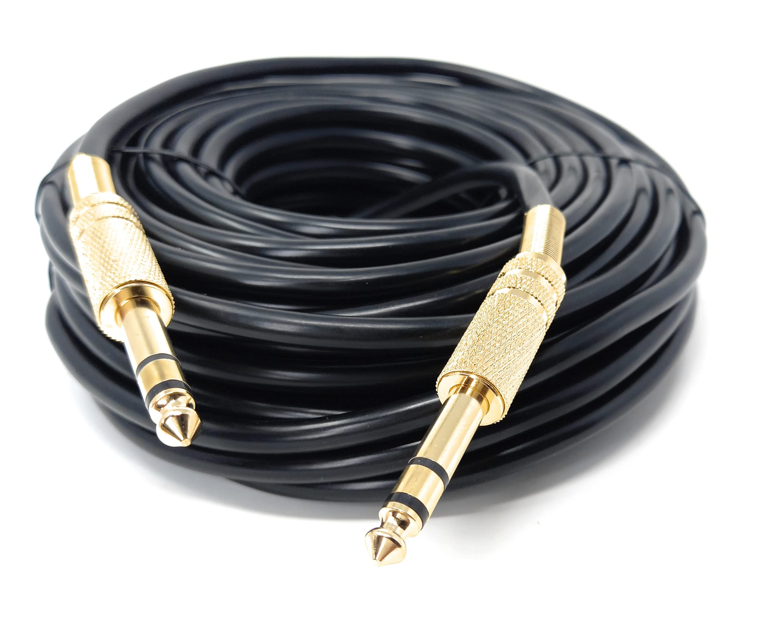 DRUT 6.35mm Male to 6.35mm Male Stereo Audio Cable, 1/4" TRS Connectors For Professional Music Instruments & Home Audio