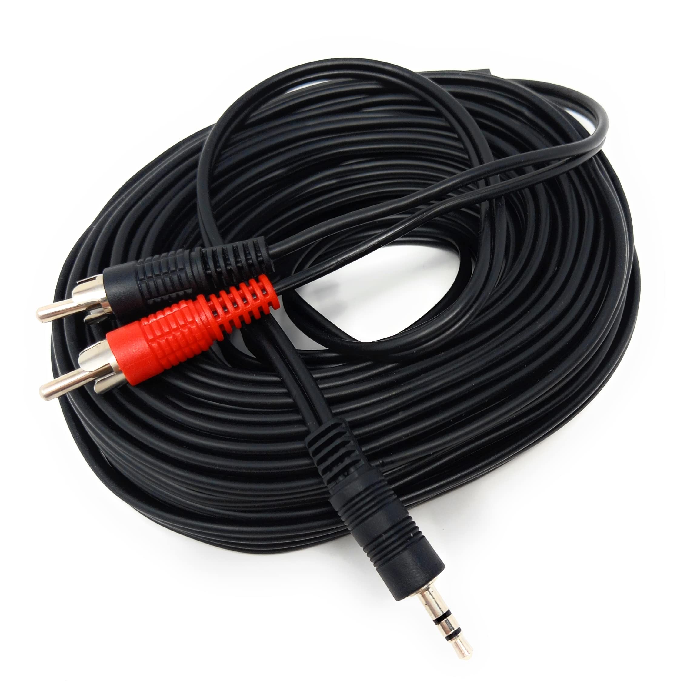 DRUT 3.5mm to Twin RCA Stereo Aux Phono Audio Cable Mini Jack Lead Cord Y Splitter Headphone Cord RCA Y Splitter Adapter