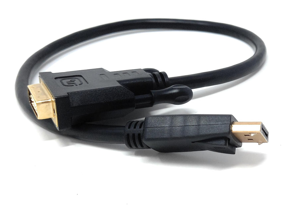 DRUT 0.5m DisplayPort Male to DVI Male Cable – DP to DVI Monitor Adapter Lead for PC, Laptop, Graphics Card to Display, Projector, HDTV