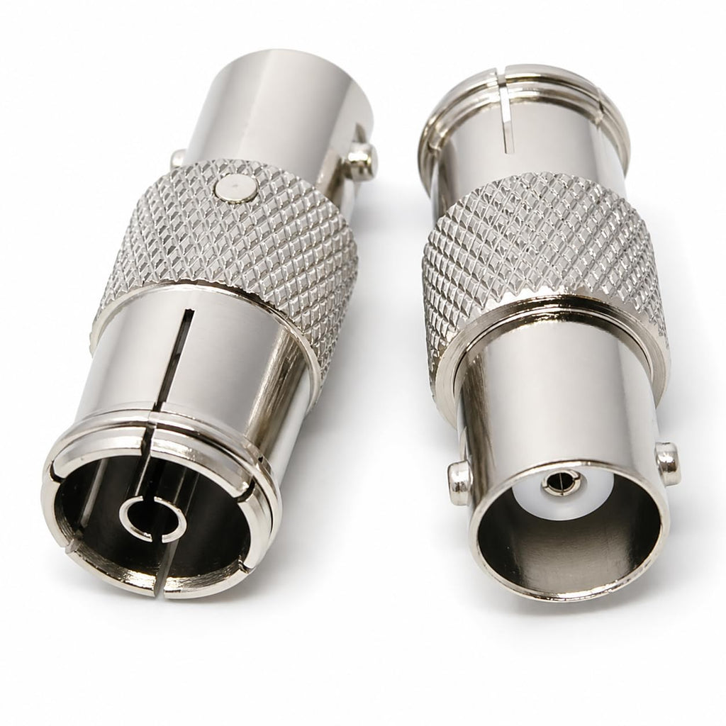 DRUT BNC Socket to TV RF Coax Female Adapter, Female to Female Connector for CCTV, Radio and External Antenna, Durable Signal Converter 1pcs.