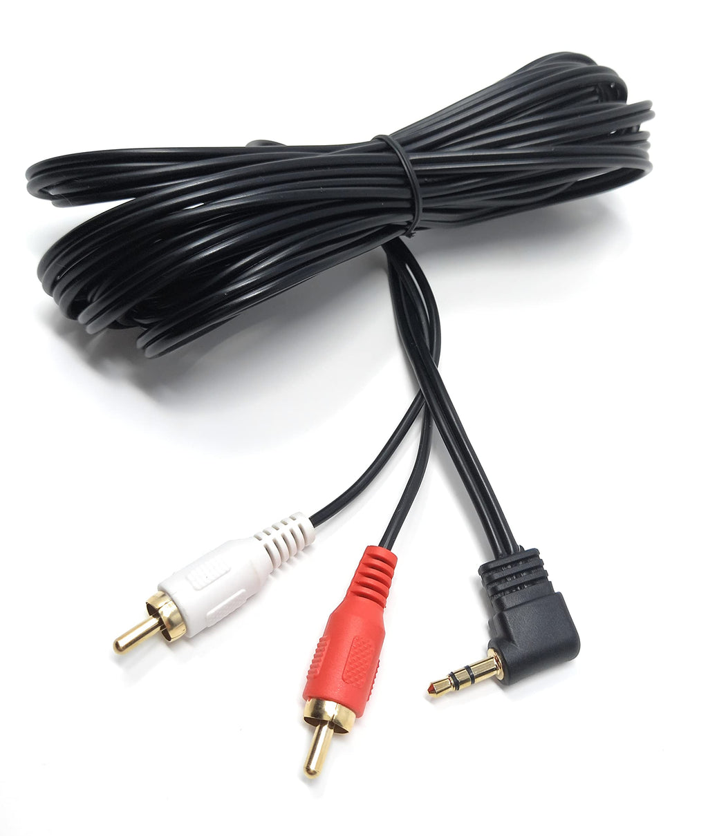 DRUT 3.5mm to RCA Jack Right Angled AUX Stereo Audio Cable Gold Plated Connectors