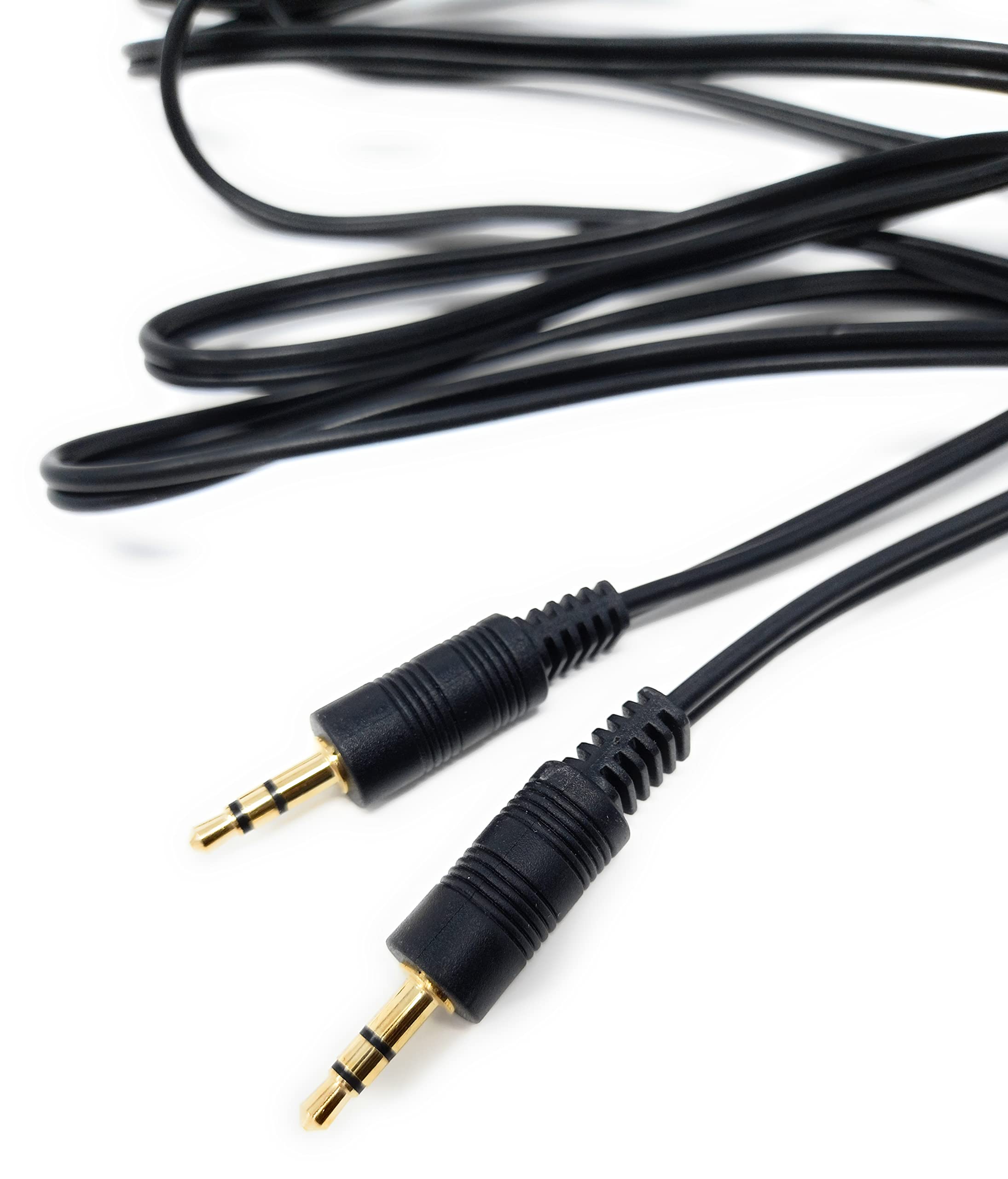 DRUT 3.5mm to 3.5mm Stereo Audio AUX Cable Gold Connectors, Small 3 pin Jack to Jack Speaker Lead