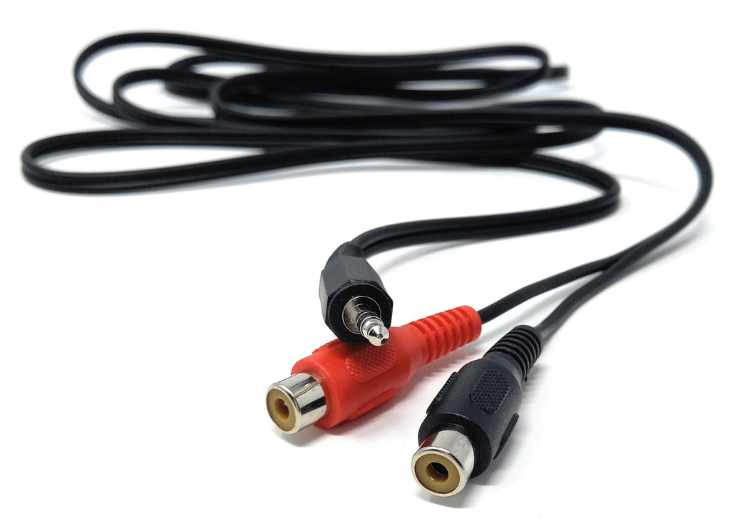 DRUT 3.5mm Stereo Jack to 2 x RCA Phono Sockets Extension Splitter Cable Lead