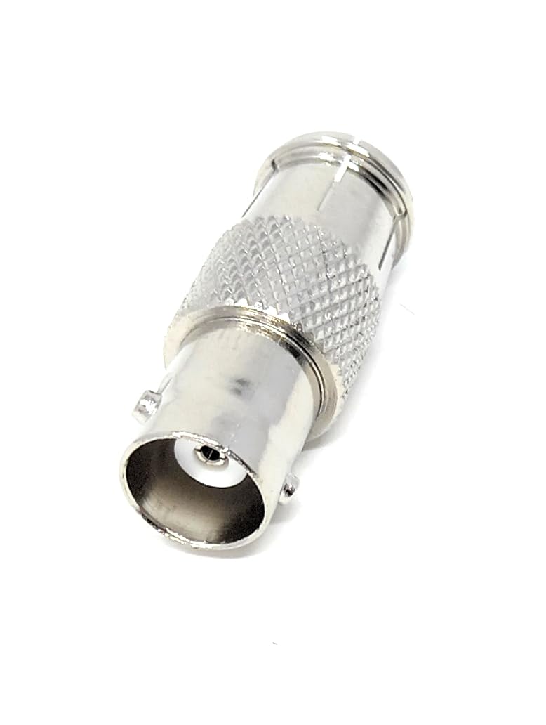 DRUT BNC Socket to TV RF Coax Female Adapter, Female to Female Connector for CCTV, Radio and External Antenna, Durable Signal Converter 1pcs.