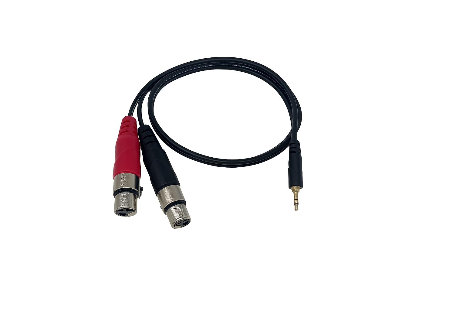 DRUT 3.5mm Stereo Jack to 2 x XLR Female Cable – Audio Splitter Lead for Microphones, Mixers, Speakers, DJ, Studio and Recording Equipment