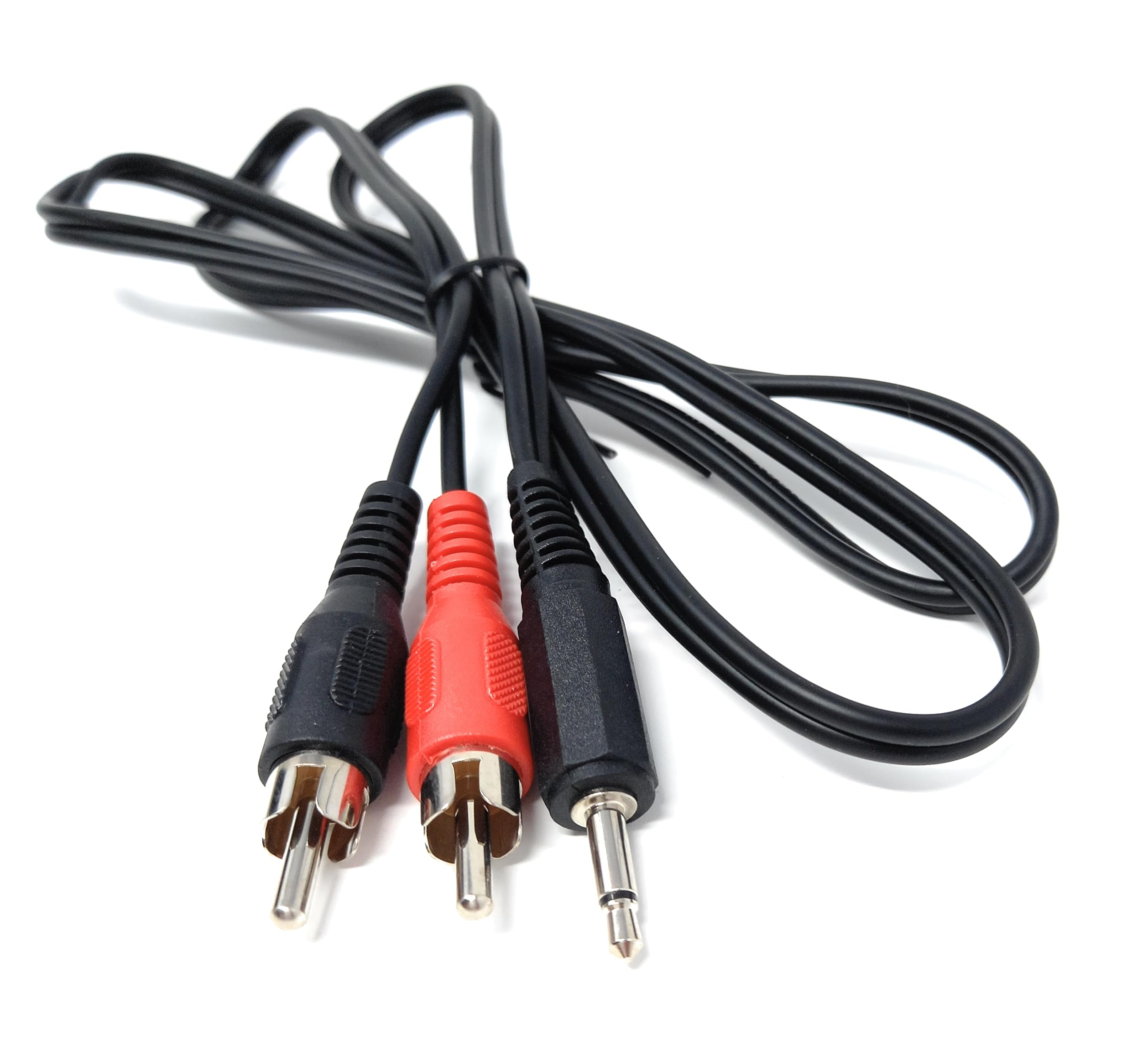 DRUT 3.5mm Mono Jack Plug to 2 x RCA Phono Plugs Audio AUX Cable Lead