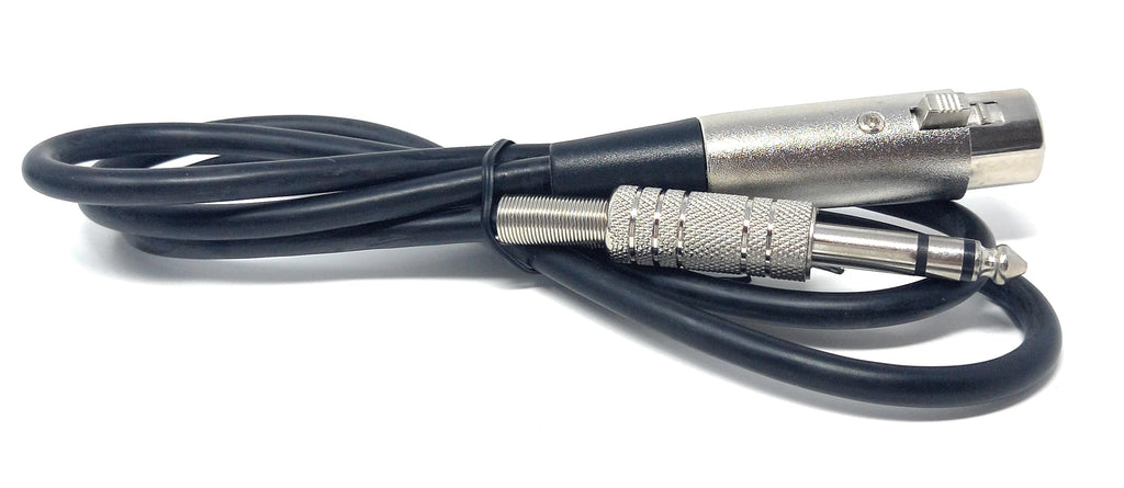 DRUT XLR Female to 6.35mm 1/4'' Stereo Jack TRS Balanced Audio Cable Lead Suitable for Microphone, Speakers, Stages, DJ, Studio