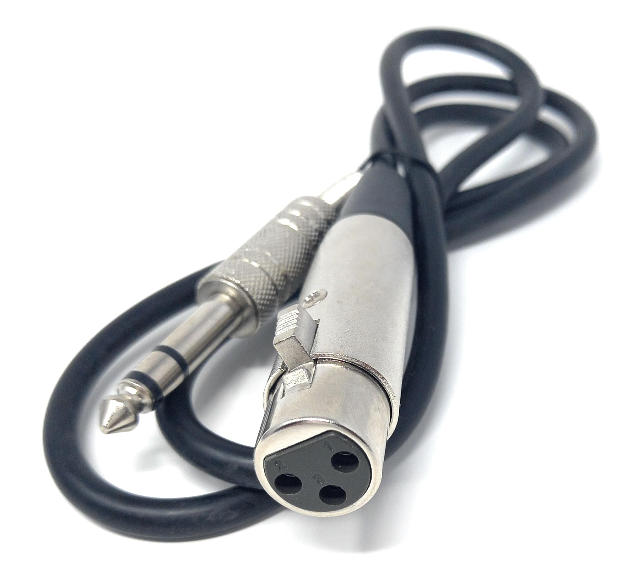 DRUT XLR Female to 6.35mm 1/4'' Stereo Jack TRS Balanced Audio Cable Lead Suitable for Microphone, Speakers, Stages, DJ, Studio