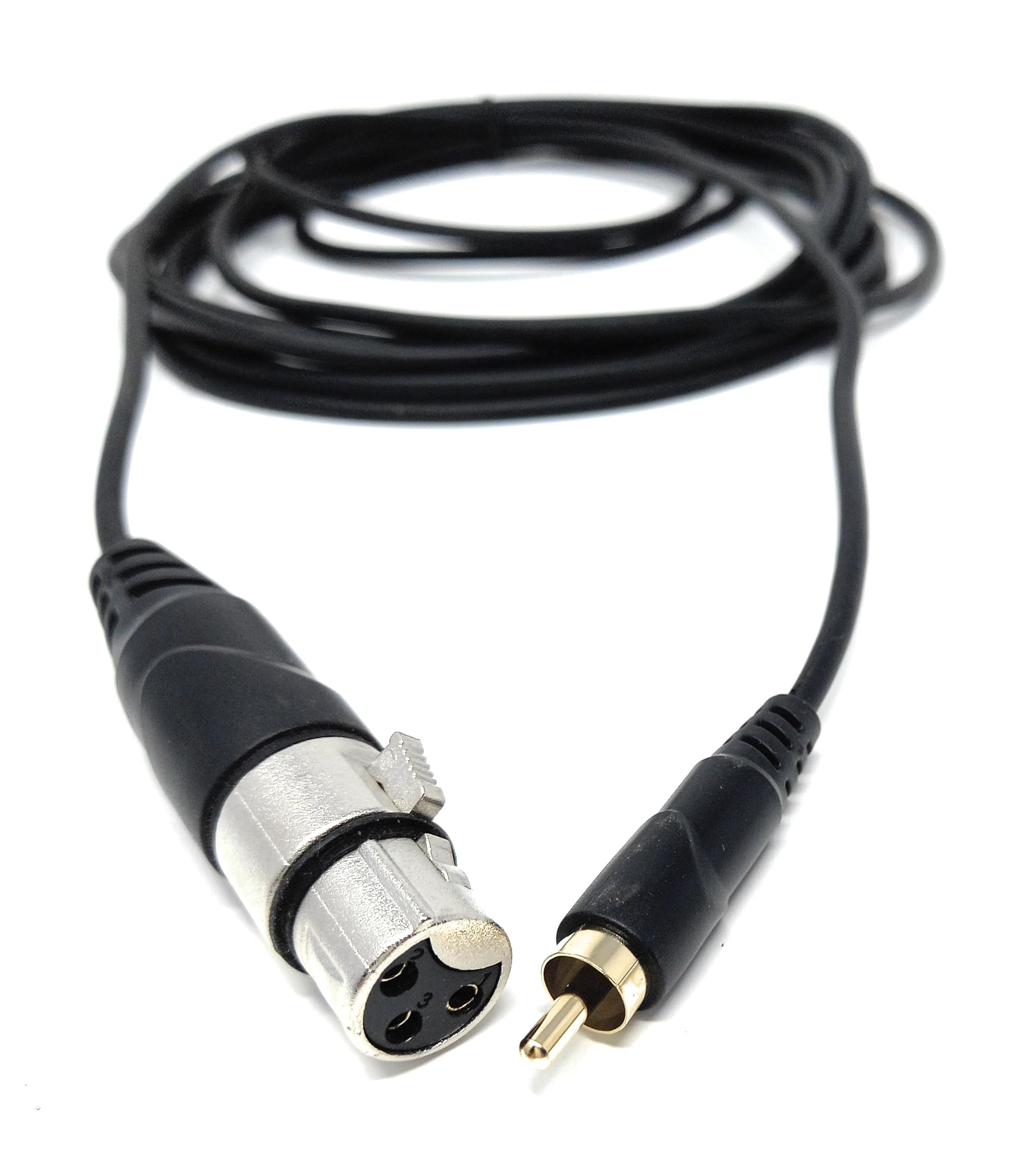 DRUT 3-Pin XLR Female to RCA Phono Audio Cable – Gold-Plated Connector, Soft, flexible PVC Coat, for Microphone, CD Player, Speaker, Mixer & Amplifier