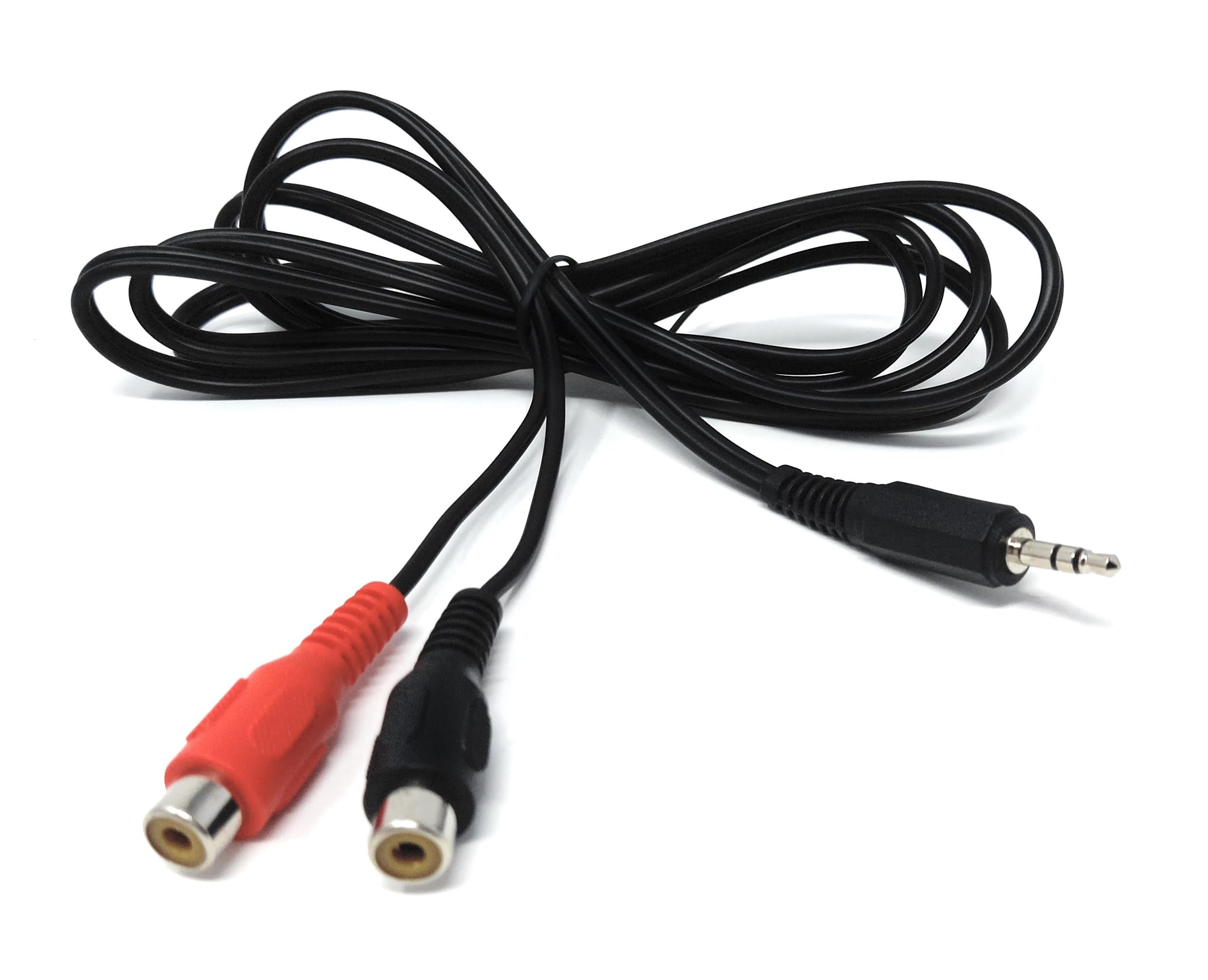 DRUT 3.5mm Stereo Jack to 2 x RCA Phono Sockets Extension Splitter Cable Lead