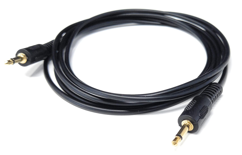 Mono 3.5mm to 3.5mm Mono Jack Plug Male to Male Cable Lead, Gold Connectors