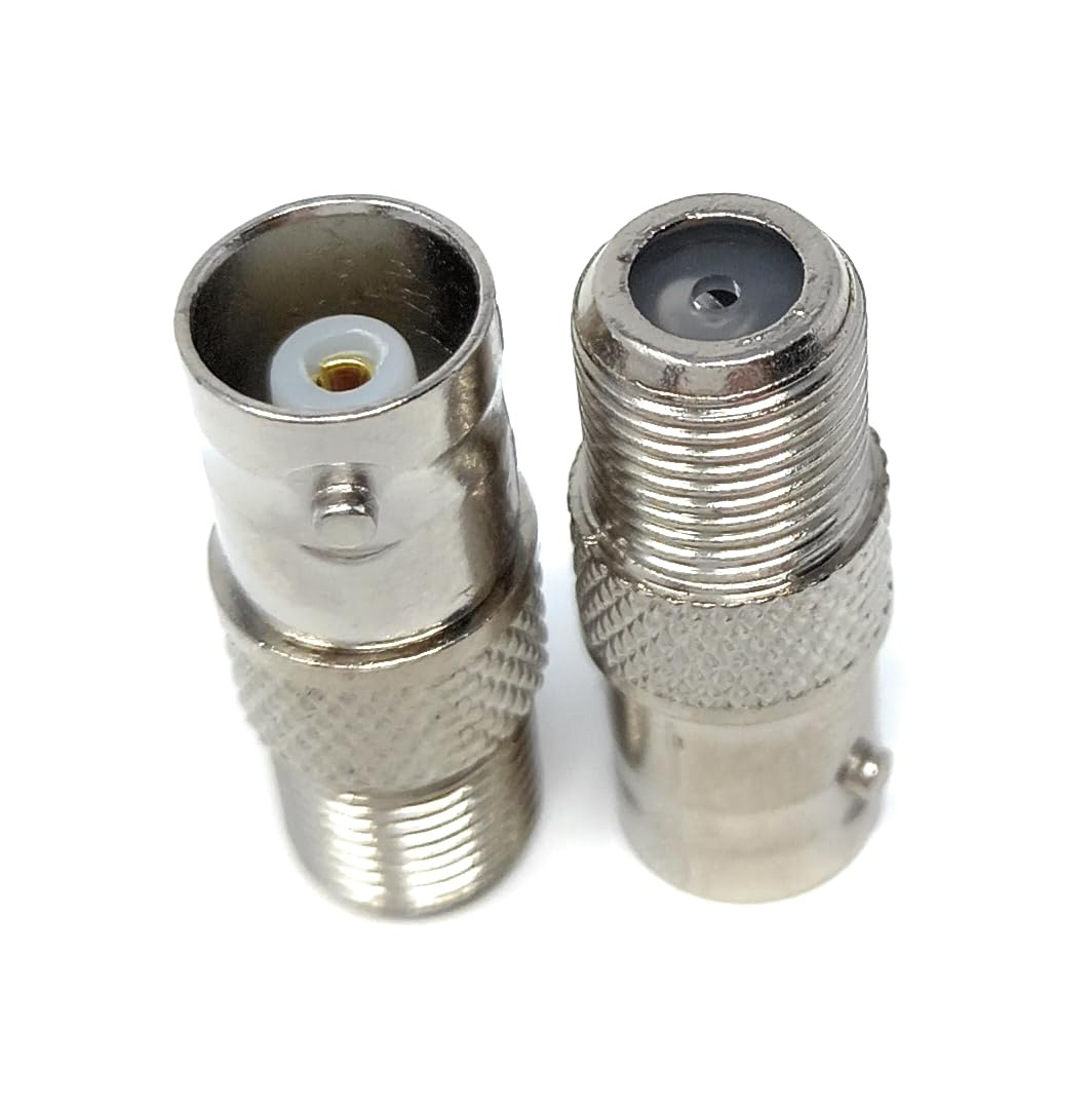 DRUT F Type Female Screw on to BNC Female Socket, TV Satellite Cable Adapter