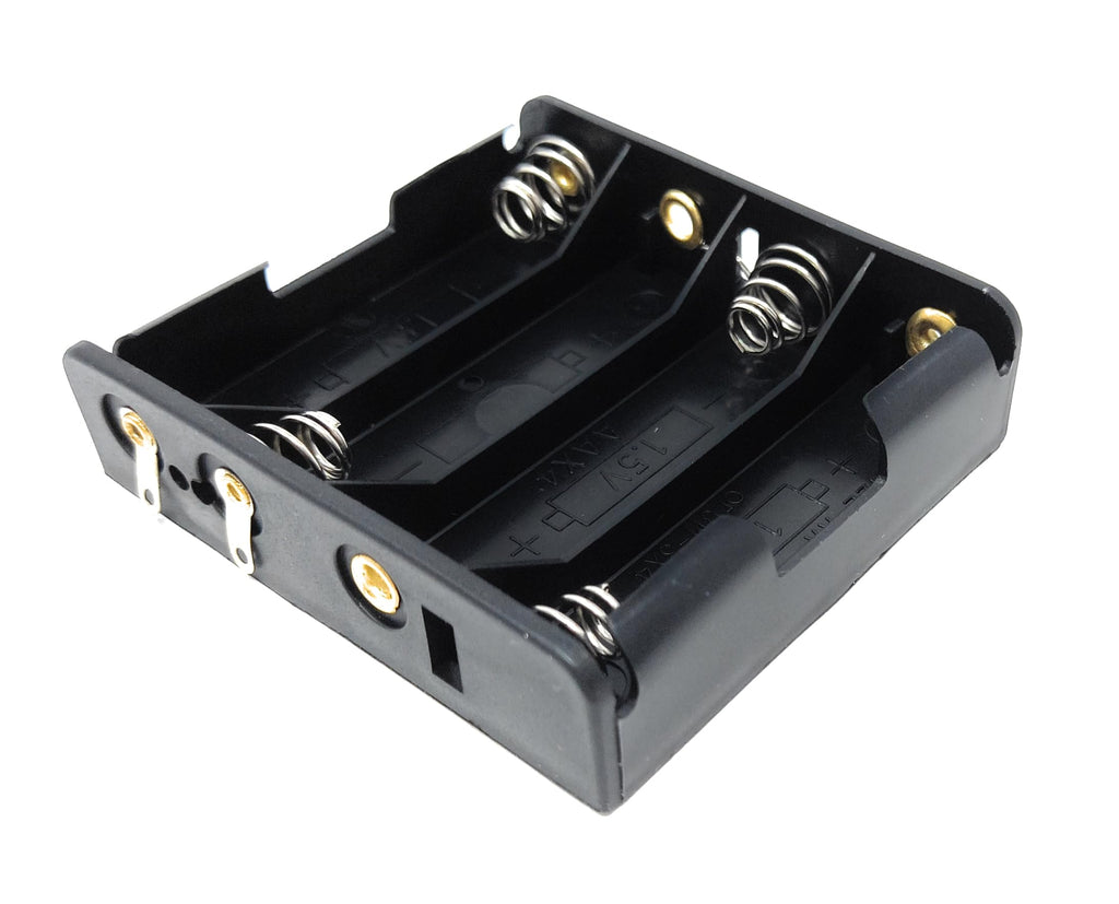 4 x AA Battery Holder Case Housing Box With Solder Lug Terminals Connector Block, Open Style