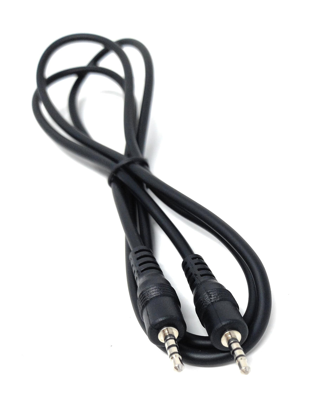 DRUT 2.5mm 4 Pole TRRS Jack to Jack AV Cable, Black, Audio Video Lead for Camcorder, Sat Nav, Portable DVD, Monitor, CCTV and Multimedia Devices