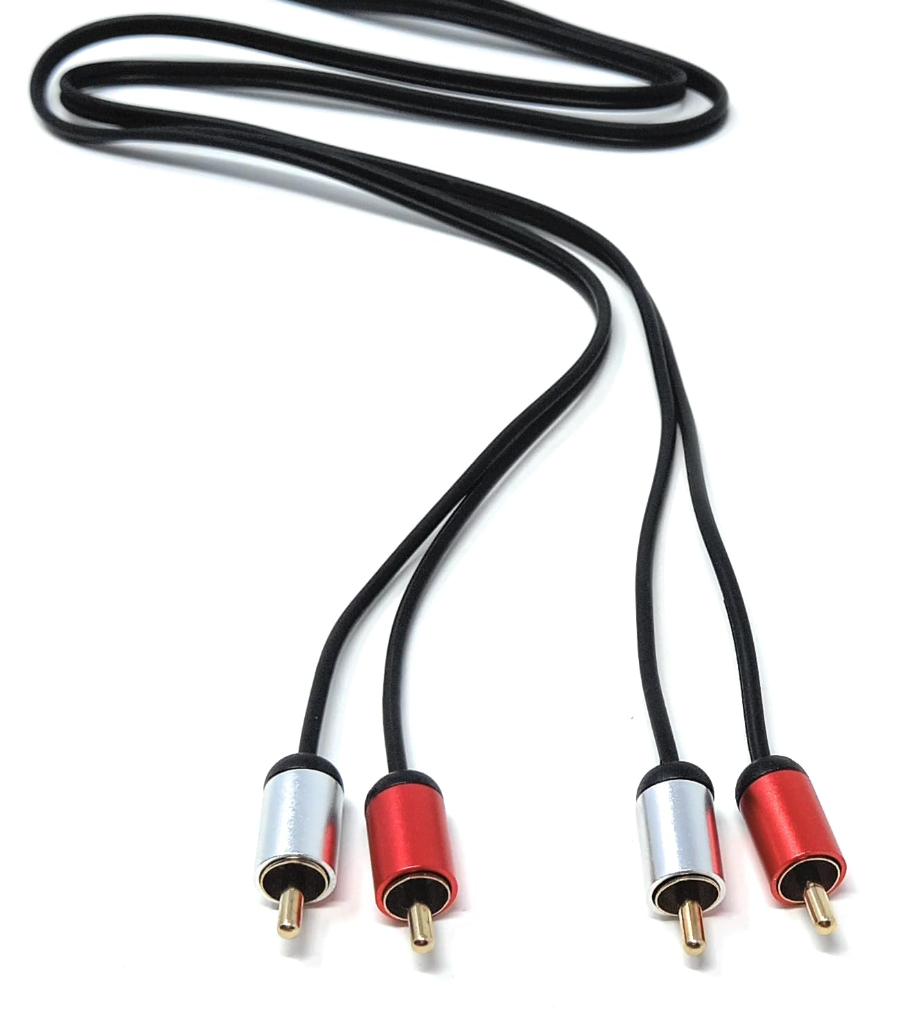 DRUT 2 x Rca Male to 2 x Rca Male Phono Audio Stereo Cable for Subwoofer, Hi-Fi Home Theater, Hi-Fi Systems, DVD, CD Player, DJ Mixer, Turntable