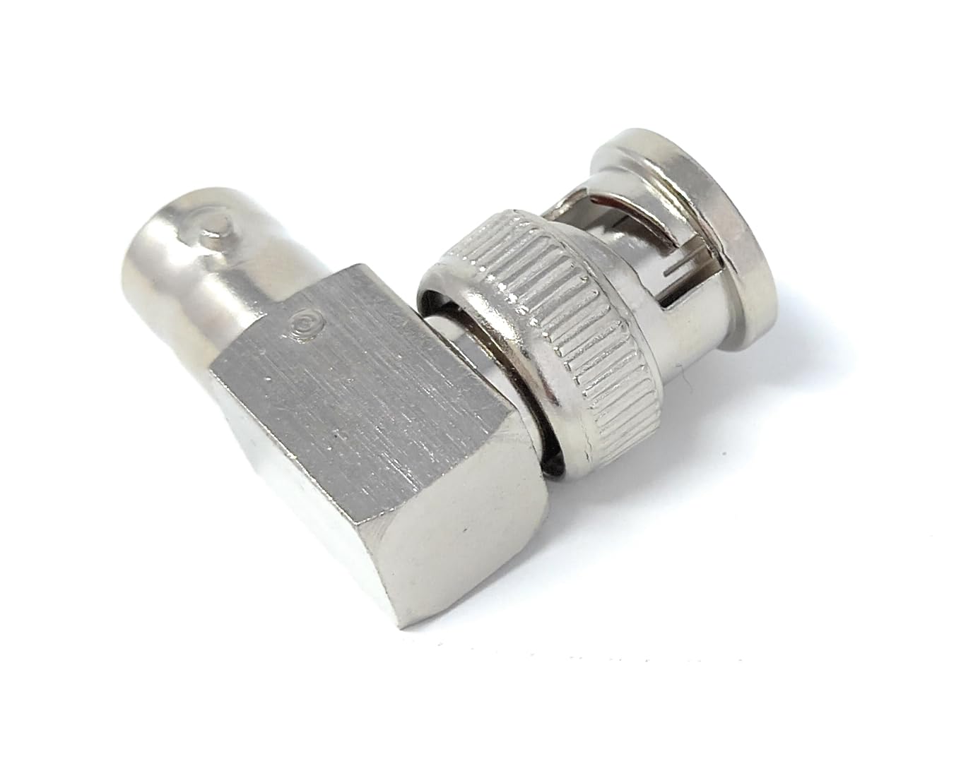 DRUT BNC Male to Female Socket to Plug Right Angled Adapter for CCTV Camera Cable Lead