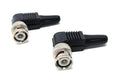 DRUT BNC Male Right-Angle Connector Adapter for CCTV Cameras, Soldering Replacement for Home Security Systems