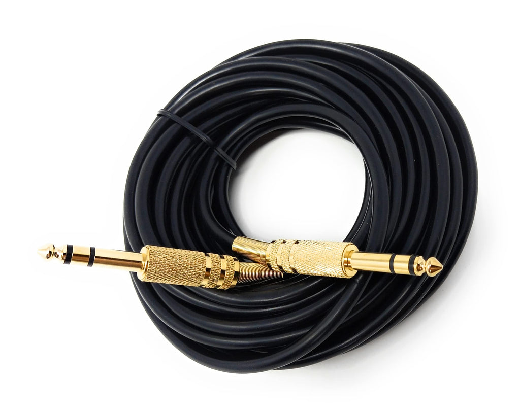 DRUT 6.35mm Male to 6.35mm Male Stereo Audio Cable, 1/4" TRS Connectors For Professional Music Instruments & Home Audio