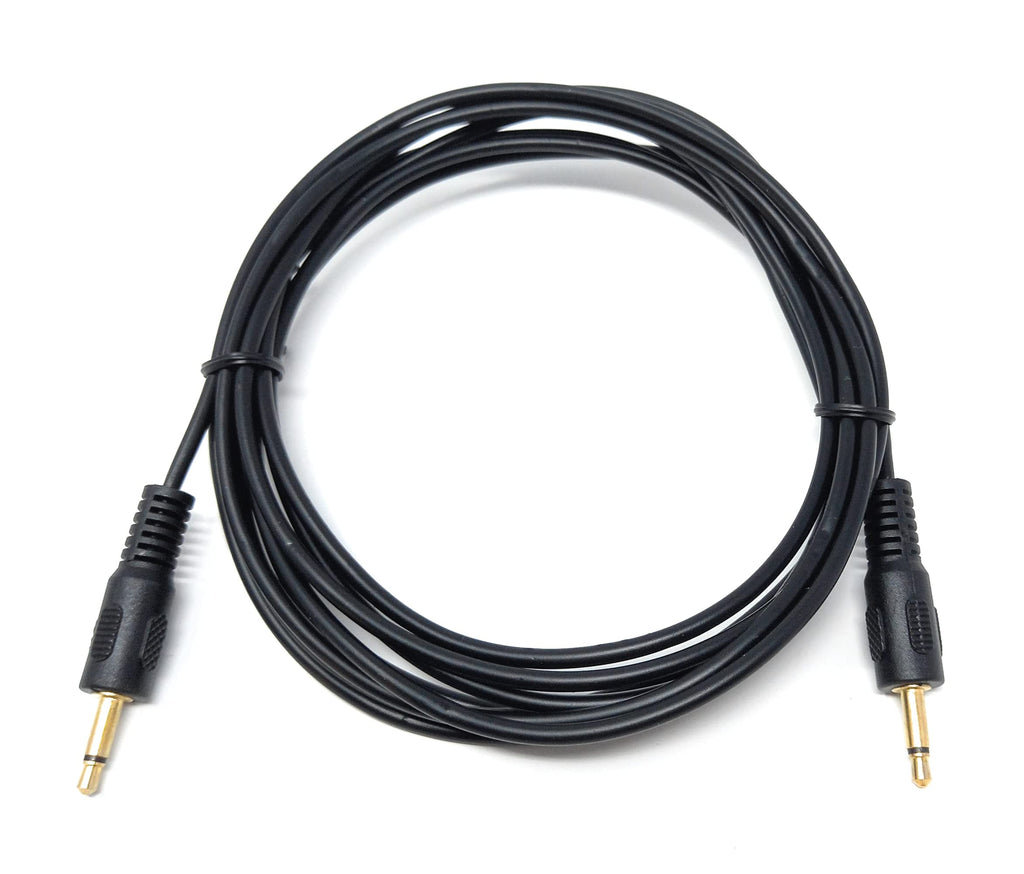Mono 3.5mm to 3.5mm Mono Jack Plug Male to Male Cable Lead, Gold Connectors