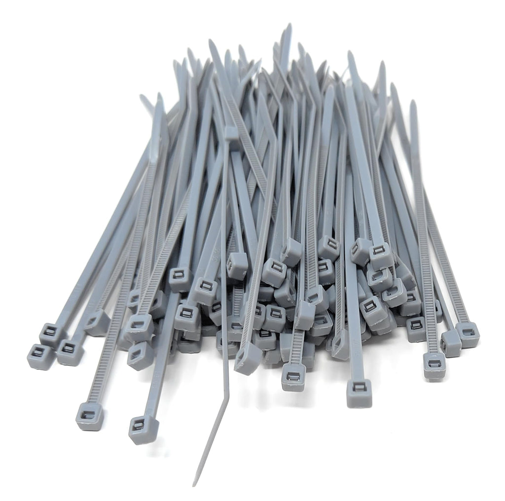 Nylon Cable Ties, 100mm x 2.5mm, Pack of 100, Plastic Zip Tie Wraps, Self-Locking