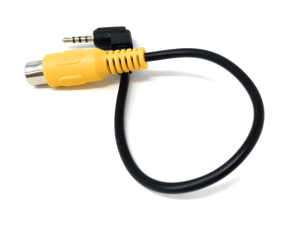 DRUT 2.5mm 4-Pin Jack to RCA Female Video Cable – AV Adapter for Digital Camera, Car GPS, Rear View Systems, and Portable Devices