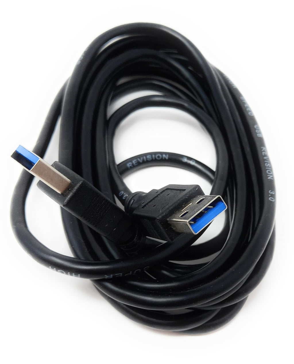 USB to USB 3.0 A Male to Male Lead 5 Gbit/s (625 MB/s), 10 Times Faster Than USB 2.0, SuperSpeed Data Transfer Cable