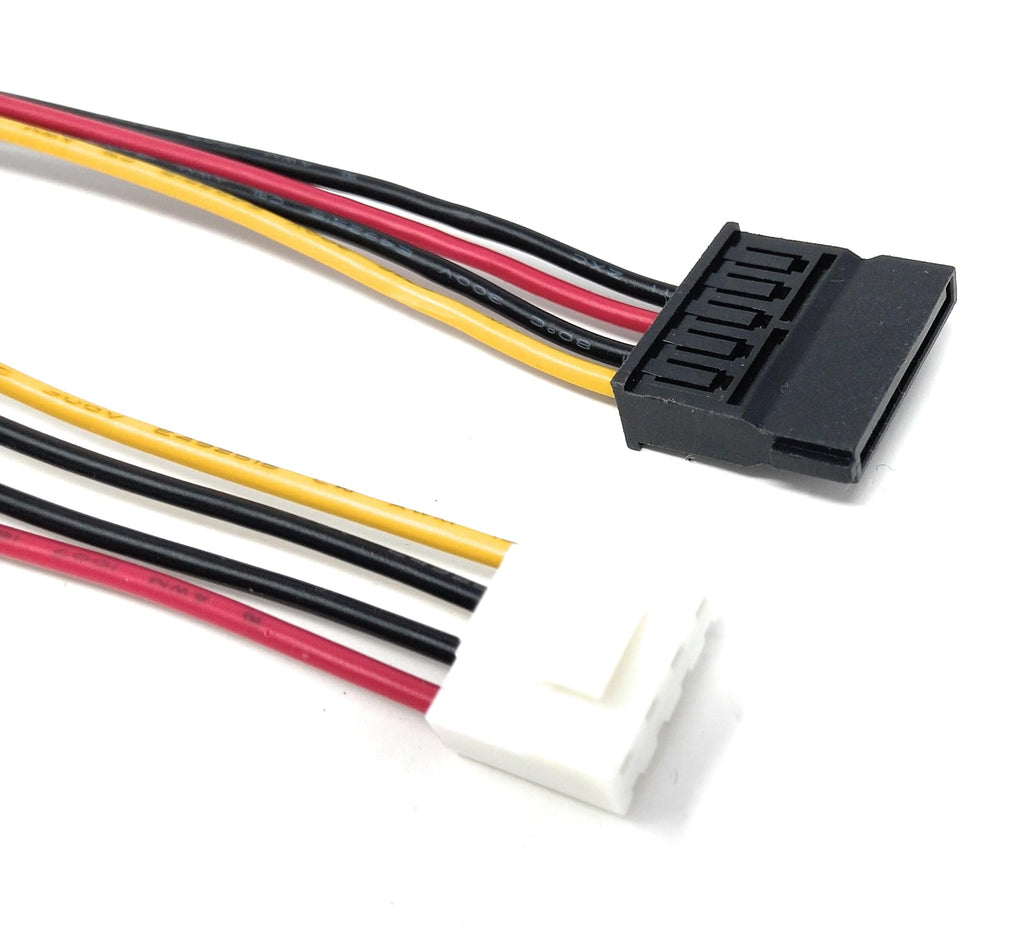 15cm DVR Power Cable 4 Pin to SATA 15 Pin HDD Power Adapter Lead, 4P to SATA Converter for Hard Drive, CCTV DVR, SSD & Computer Power Supply