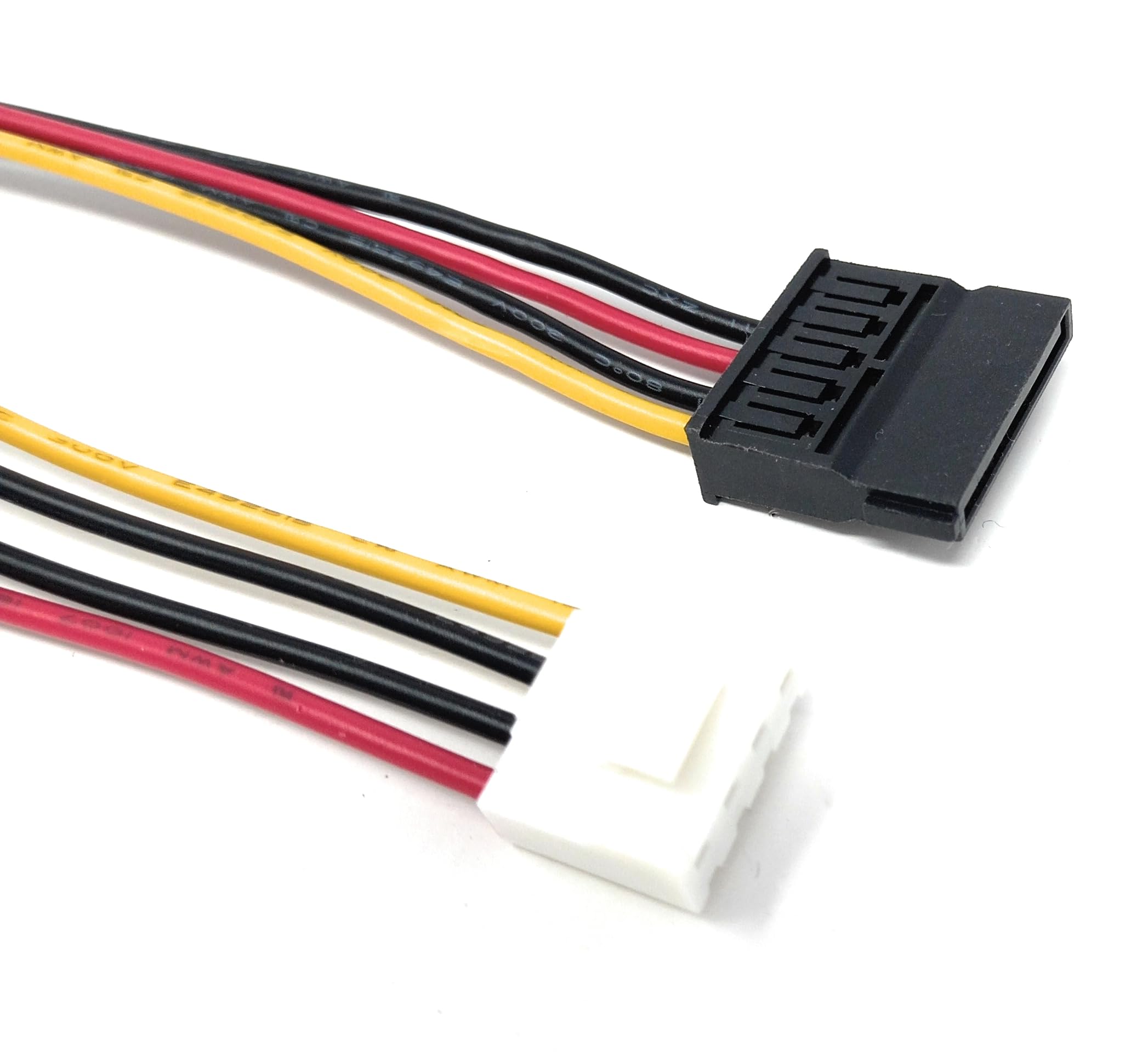 15cm DVR Power Cable 4 Pin to SATA 15 Pin HDD Power Adapter Lead, 4P to SATA Converter for Hard Drive, CCTV DVR, SSD & Computer Power Supply